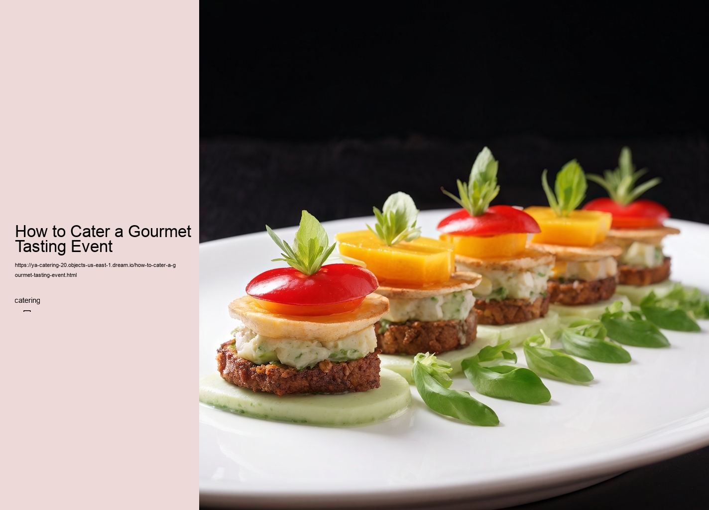 How to Cater a Gourmet Tasting Event